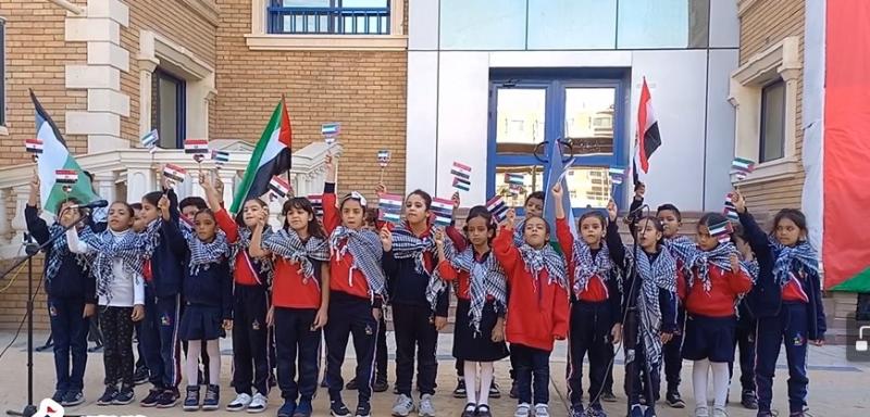 «انا دمي فلسطيني» أغنية لتلاميذ مدرسة مصرية بلغة فرنسية تصل لأطفال العالم «فيديو»