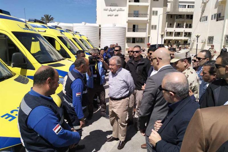 جددالأمين العام للأمم المتحدة دعوته إلى سرعة وقف إطلاق النار في غزة ويزور مستشفى العريش المصري
