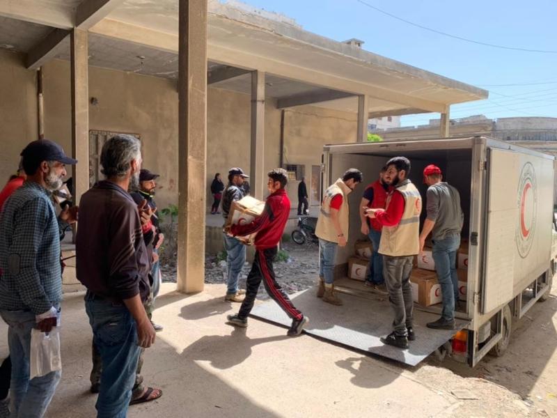 الهلال الأحمر الإماراتي يواصل تنفيذ برامجه الإنسانية لدعم الأشقاء في سوريا