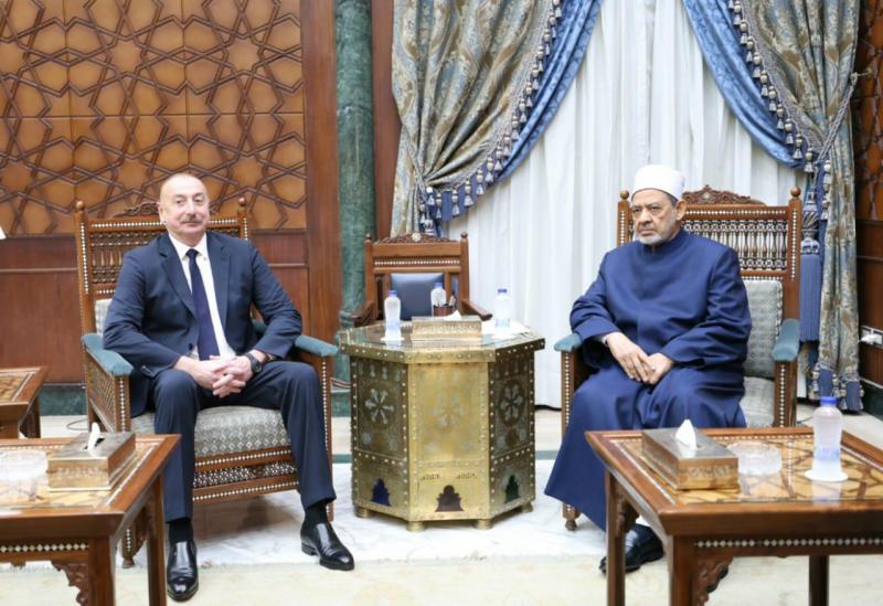شيخ الأزهر ورئيس أذربيجان 
