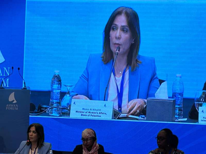 وزيرة المرأة الفلسطينية تشارك في منتدى أسوان للسلام والتنمية