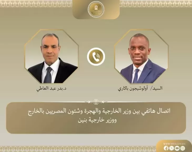 وزير الخارجية المصري يتفق مع نظيره البنيني على التعاون في الطاقة والتجارة