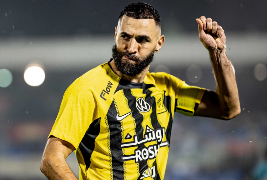 الفرنسي كريم بنزيما نجم الاتحاد السعودي