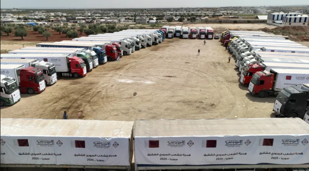 قطر تطلق أولى الحملات الإغاثية في سوريا.. صور