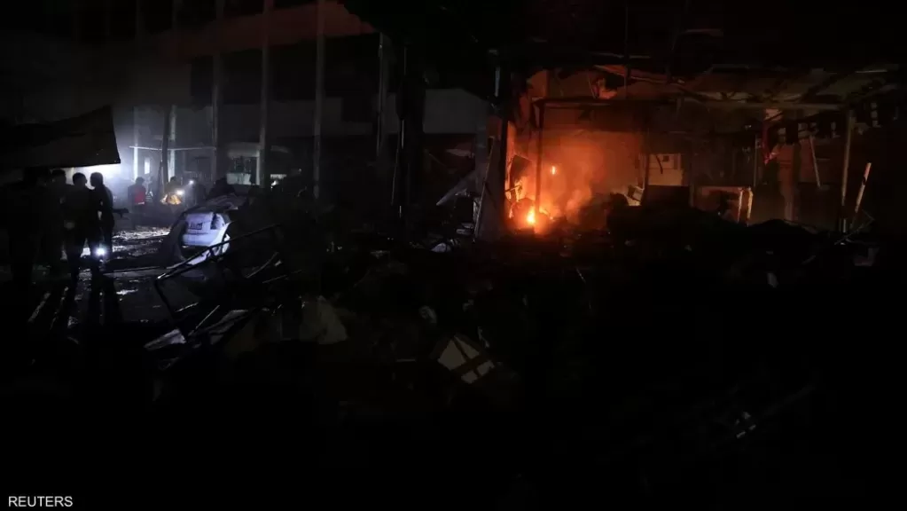 آثار مذبحة مدرسة حي الدرج بغزة
