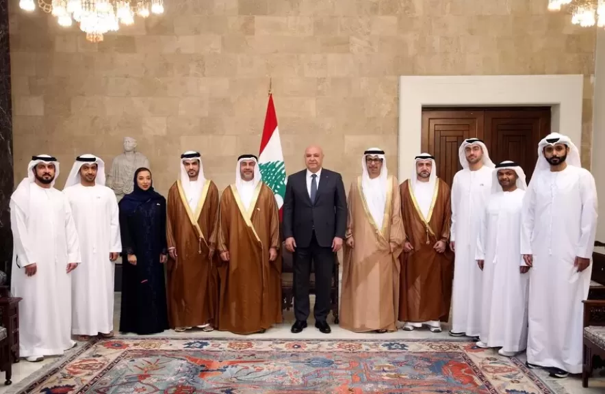 الرئيس اللبناني يستقبل وفدا إماراتيا لمتابعة نتائج القمة اللبنانية الإماراتية