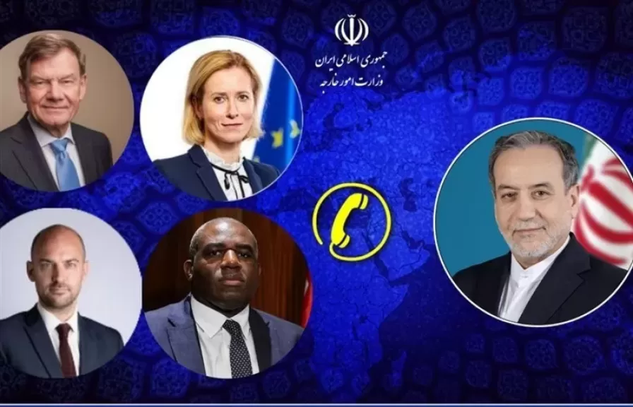 طهران تجري مباحثات هاتفية مع وزراء خارجية الترويكا والاتحاد الأوروبي