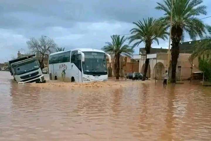 الفيضانات في إقليم طاطا بالمغرب.